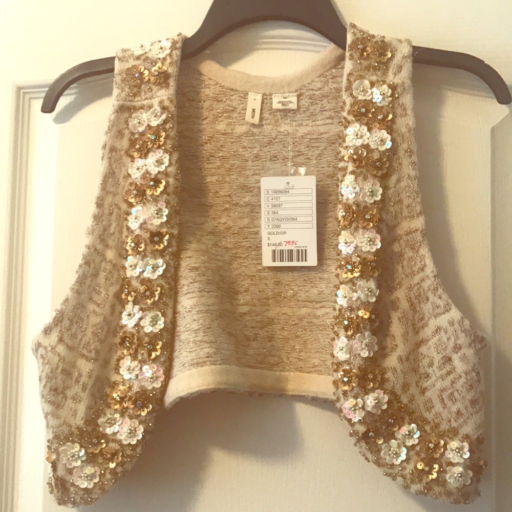 Anthropologie sequin sweater vest